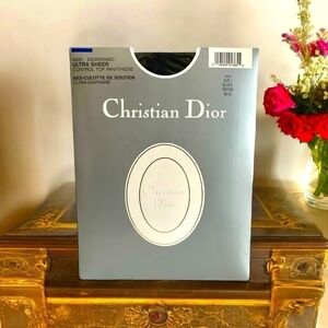 Vintage Christian Dior Diorissimo Ultra Sheer Pantyhose Black Orchid Size 1 NIB
